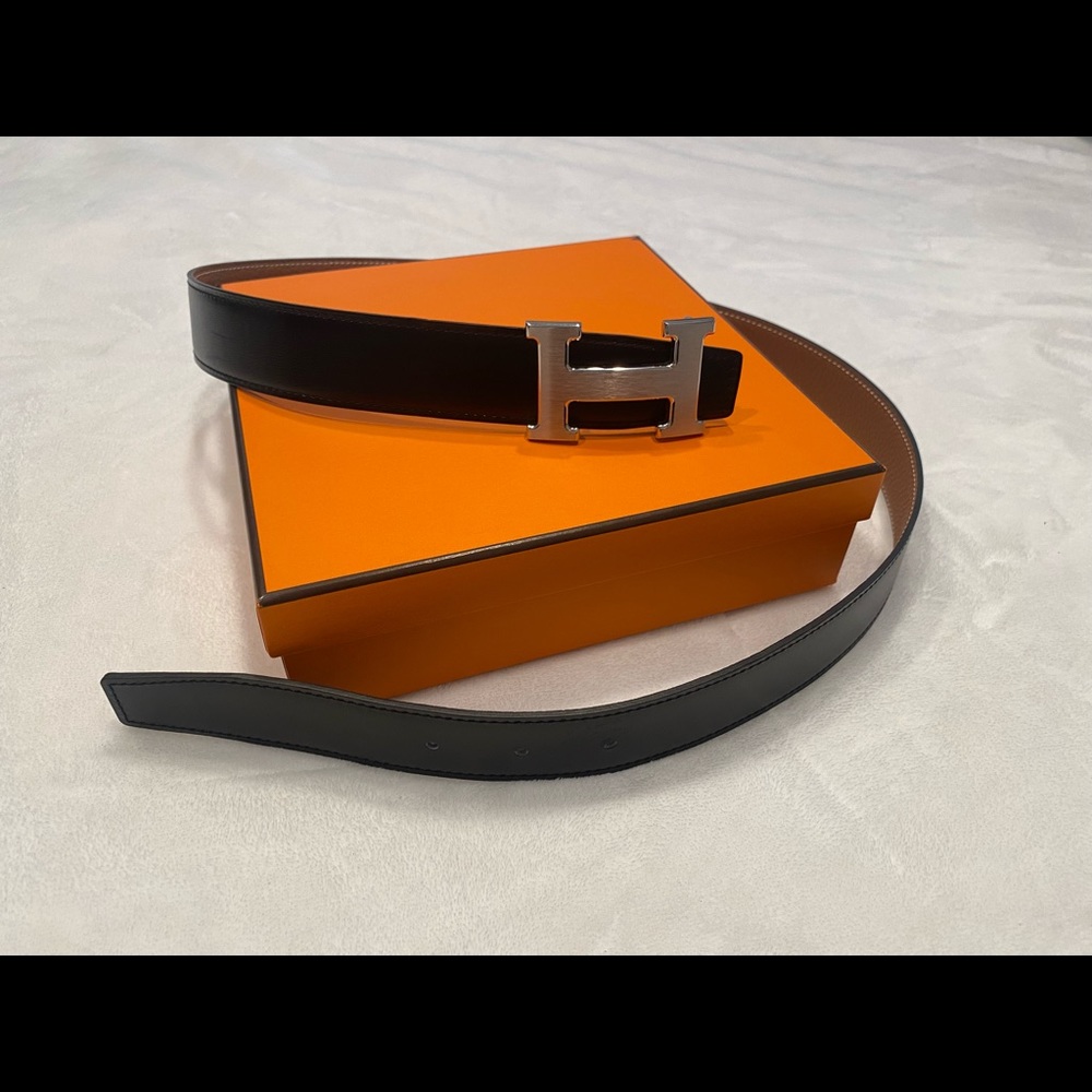 Large H Buckle Reversible Hermès belt